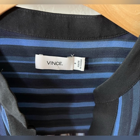Vince| Silk Ombre Striped Long Sleeve Blouse, Size 8••• - Picture 5 of 14